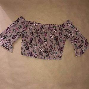 Tan off the shoulder top